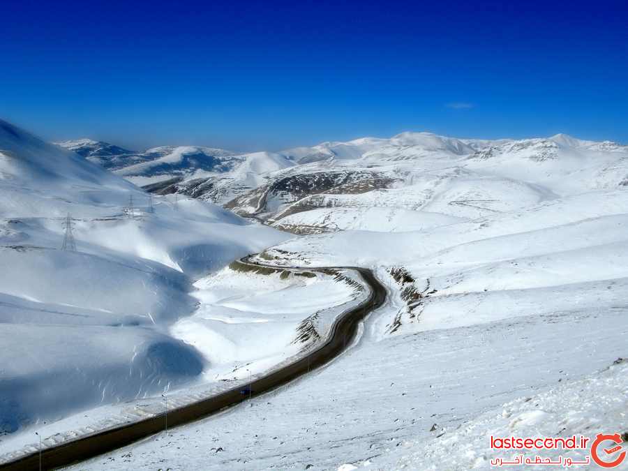  تصاویر بسیار دیدنی از طبیعت استثنایی جاده اسالم به خلخال در زمستان 