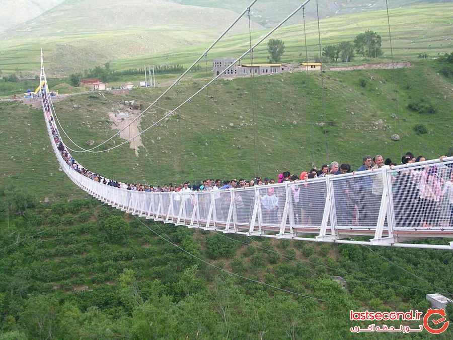 لذت و هیجان در مرتفع ترین پل معلق خاورمیانه 