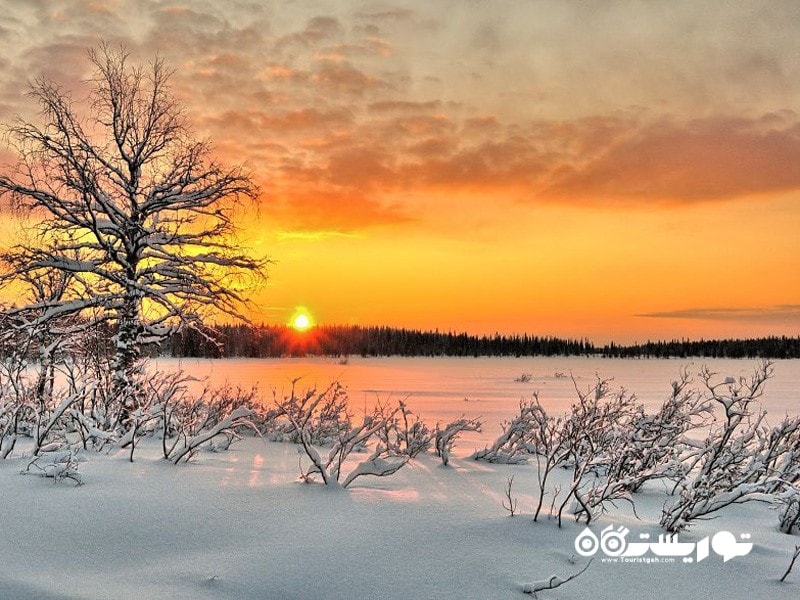 کشف محیطی رنگارنگ با چشم اندازی نفس گیر برای اسکی در فنلاند